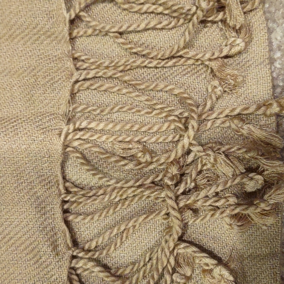 Accessories - Brown, tan, camel color scarf with fringe, new